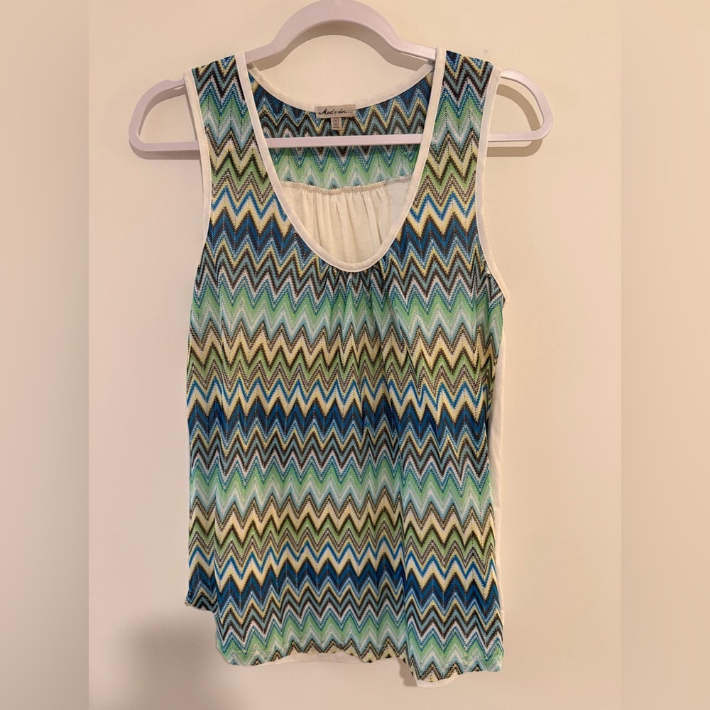 Anthropologie Mod-O-Doc *LIKE NEW* Ombré Zig Zag Pattern Knitted Tank